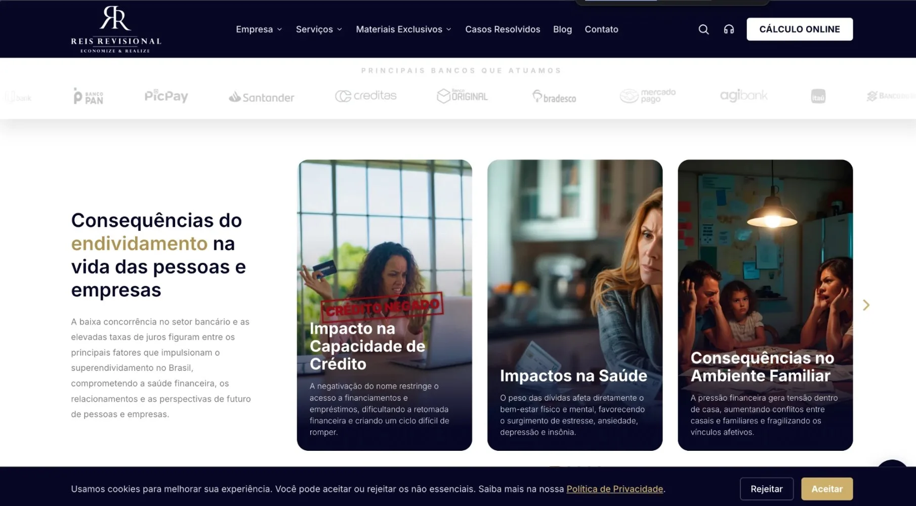 Reis Revisional: Site Institucional com CMS